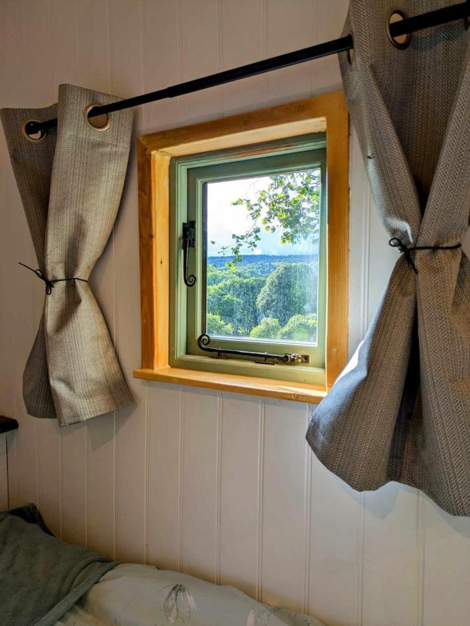 Romantic Nature Retreat, Luxury Glamping & Stargazing Views - Dragonfly Shepherd Hut Yarpole エクステリア 写真