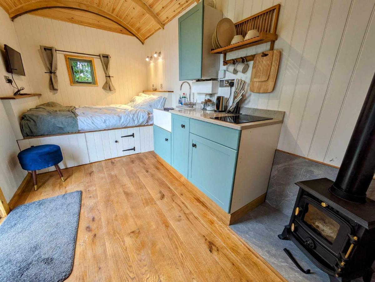 Romantic Nature Retreat, Luxury Glamping & Stargazing Views - Dragonfly Shepherd Hut Yarpole エクステリア 写真