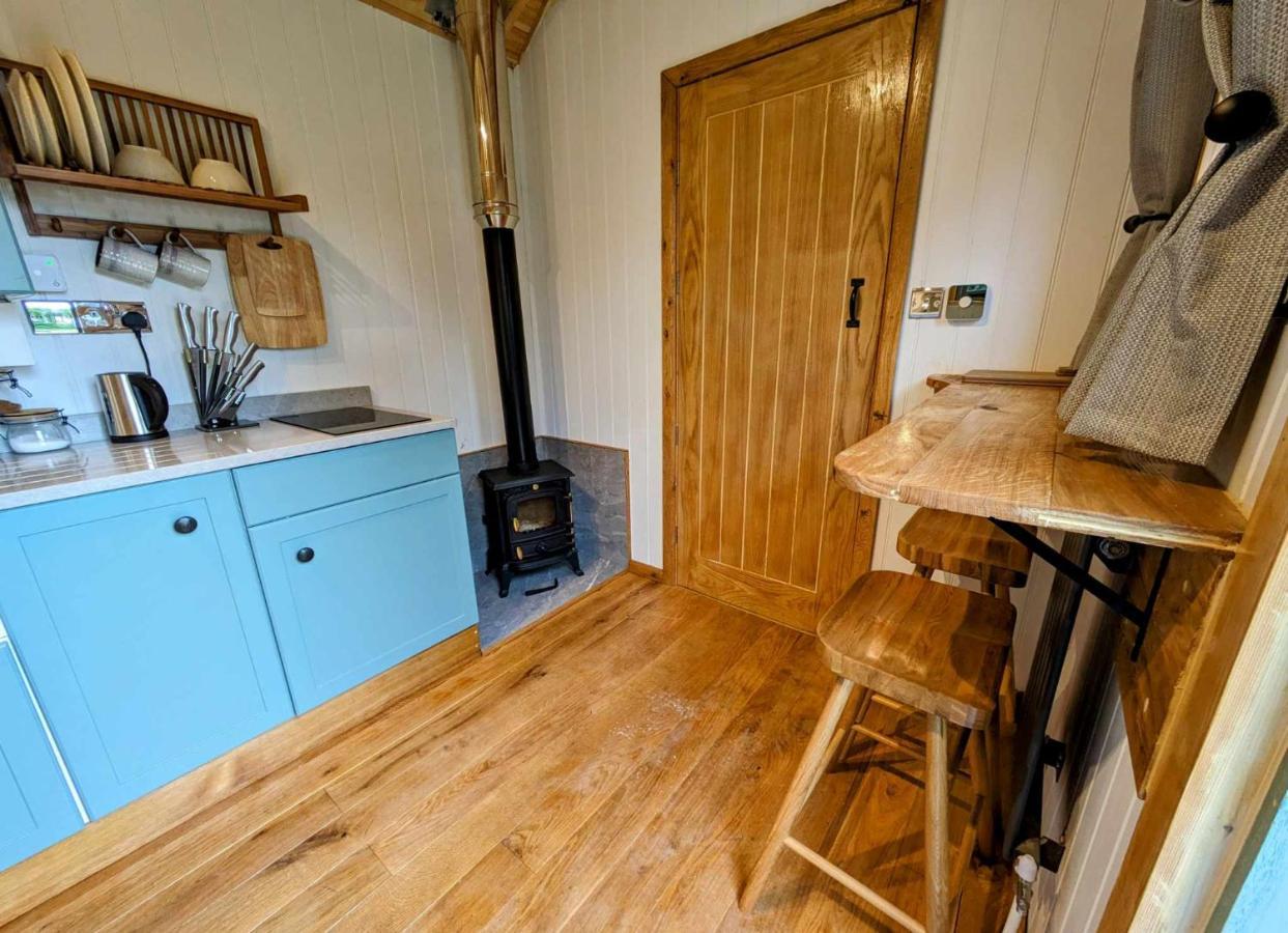 Romantic Nature Retreat, Luxury Glamping & Stargazing Views - Dragonfly Shepherd Hut Yarpole エクステリア 写真